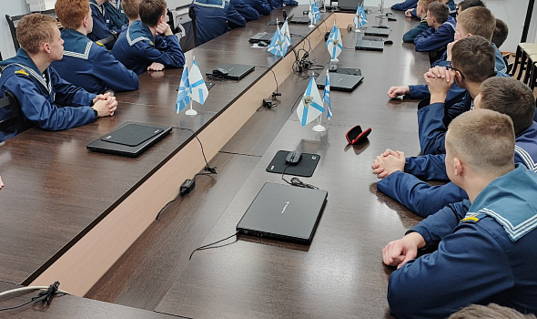 Встреча с Черноморским высшим военно-морским ордена Нахимова и Красной Звёзды училищем имени П.С.Нахимова г. Севастополь