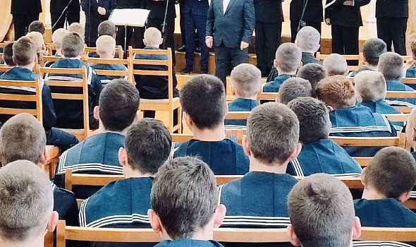 Концерт русской песни в кадетском корпусе